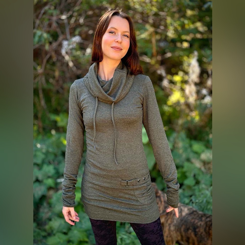 Nomads Hemp Wear Shrine Tunic, Size Medium, Green
